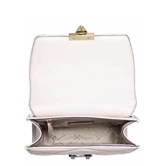 MICHAEL KORS SERENA SHOULDER-CROSSBODY BAG MEDIUM FLAP CONVERTIBLE Powder Blush - Picture 8 of 13